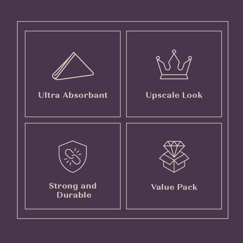 SETUP [100 Count] Linen-Feel Guest Towels - Disposable Cloth Dinner Napkins, Bathroom Paper Hand Towels, Wedding Napkins - (Formerly Comfy Package) - Image 5